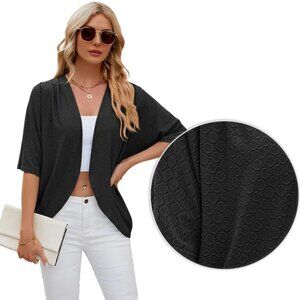 Women's soft cardigan Plus Size Black
